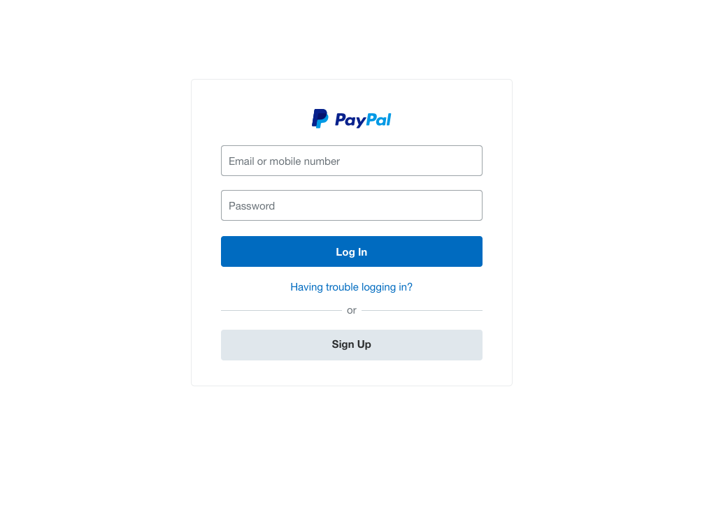 my paypal account login in
